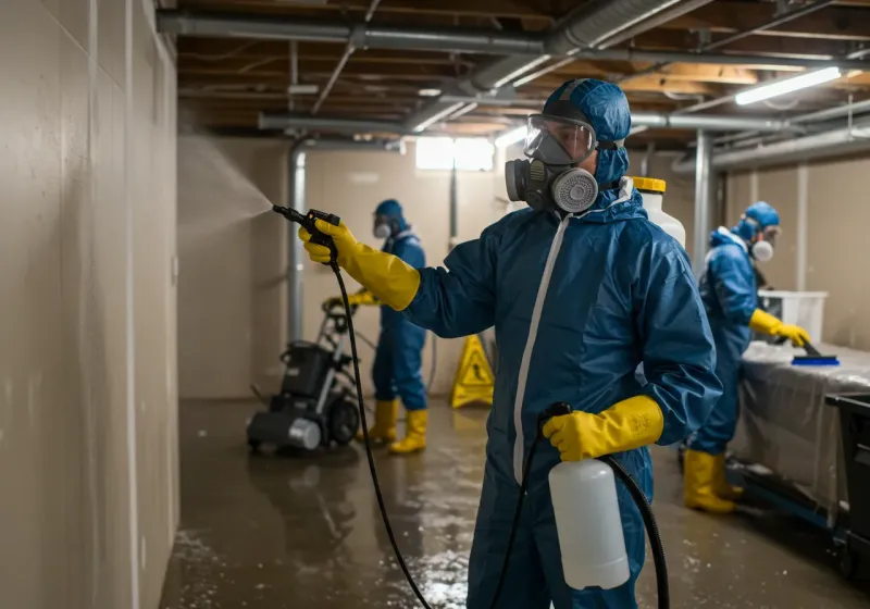 Basement Sanitization and Antimicrobial Treatment process in Kings Mountain, NC