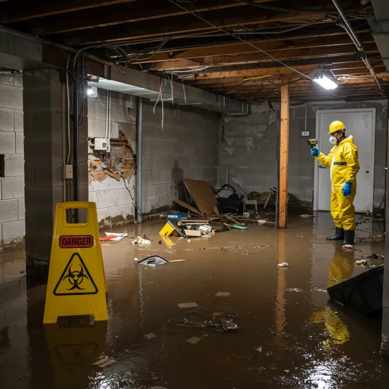 Flooded Basement Electrical Hazard in Kings Mountain, NC Property